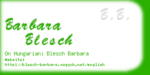 barbara blesch business card